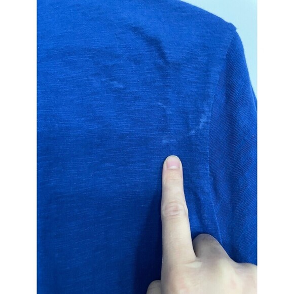 Soft Surroundings Womans Button Up Top Sz L Boho Artsy Sharkbite Hem 3/4 sleeve - Picture 2 of 14